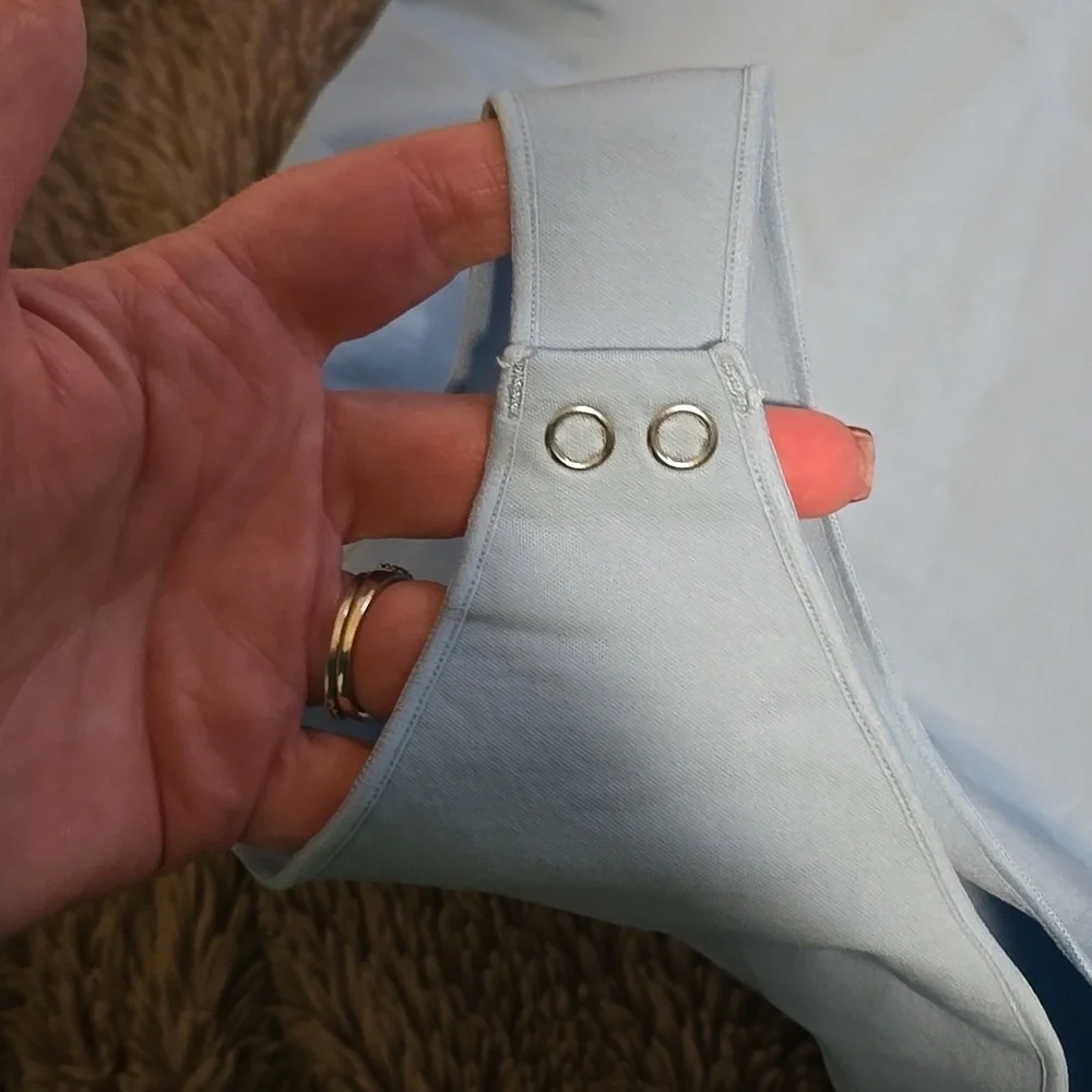 Yitty Light Blue Nearly Naked Shaping Thong Bodysuit 1X-2X - Picture 5 of 5